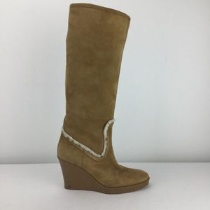 Gucci Sherpa Wedge Boots